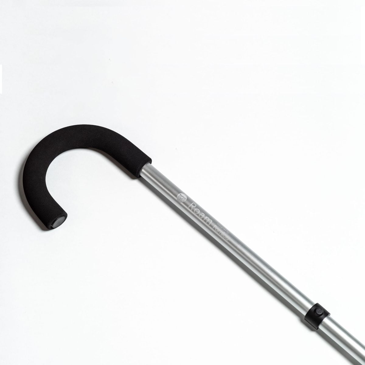 The handle of a walking stick